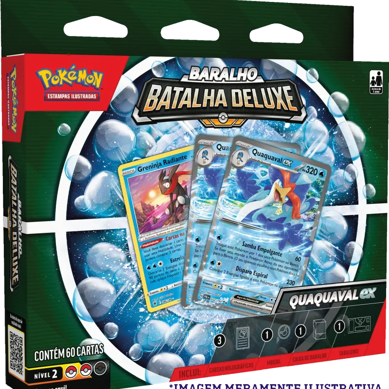 Pokemon - (Deck) Baralho Batalha Deluxe - Quaquaval EX
