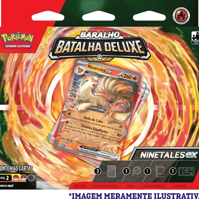 Pokemon - (Deck) Baralho Batalha Deluxe - Ninetales EX