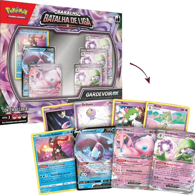 Pokémon - (Deck) Baralho Batalha de Liga - Gardevoir EX