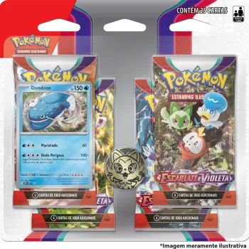 Pokémon - Escarlate e Violeta 01 - Blister com 4 booster + Dondozo