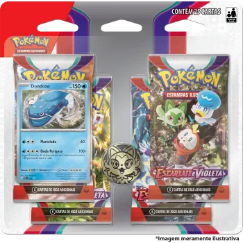 Pokémon - Escarlate e Violeta 01 - Blister com 4 booster + Dondozo