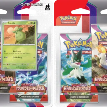 Pokémon - Escarlate e Violeta 02 - Evoluções em Paldea - Kit 2 Blister com 3 booster