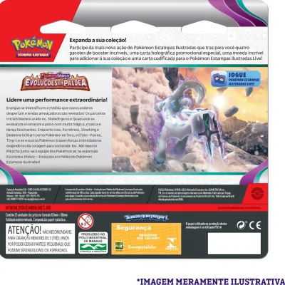 Pokémon - Escarlate e Violeta 02 - Evoluções em Paldea - Kit 2 Blister com 4 booster