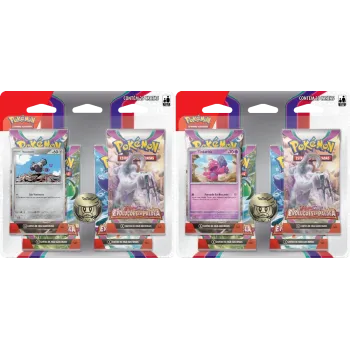 Pokémon - Escarlate e Violeta 02 - Evoluções em Paldea - Kit 2 Blister com 4 booster