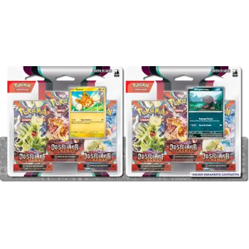 Pokémon - Escarlate e Violeta 03 - Obsidiana em Chamas - Kit 2 Blister com 3 booster