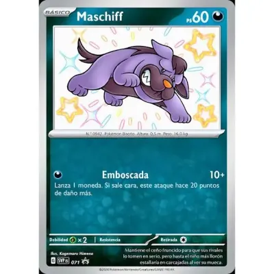 Pokémon - Escarlate e Violeta 04.5 - Destinos de Paldea - Blister com 3 booster + Maschiff Brilhante