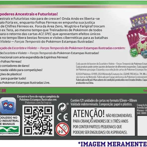 Pokémon - Escarlate e Violeta 05 - Forças Temporais - Coleção Treinador Avançado Espinhos Férreos