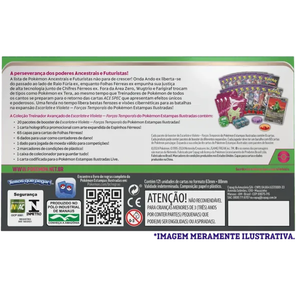 Pokémon - Escarlate e Violeta 05 - Forças Temporais - Coleção Treinador Avançado Espinhos Férreos