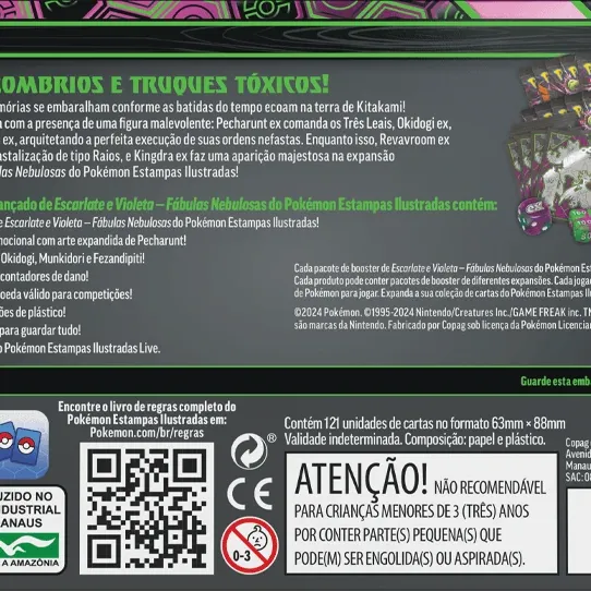 Pokémon - Escarlate e Violeta 06.5 - Fábulas Nebulosas - Coleção Treinador Avançado Pokémon - Escarlate e Violeta 06.5 - Fábulas Nebulosas - Coleção Treinador Avançado