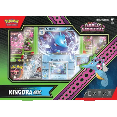 Pokémon - Escarlate e Violeta 06.5 - Fábulas Nebulosas - Coleção Especial Kingdra EX