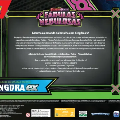 Pokémon - Escarlate e Violeta 06.5 - Fábulas Nebulosas - Coleção Especial Kingdra EX Pokémon - Escarlate e Violeta 06.5 - Fábulas Nebulosas - Coleção Especial Kingdra EX
