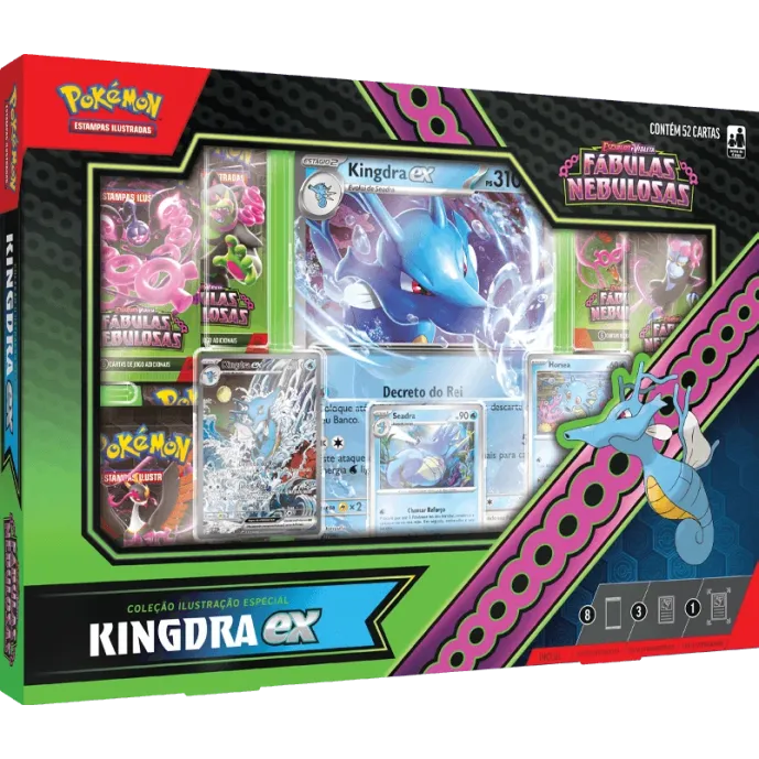 Pokémon - Escarlate e Violeta 06.5 - Fábulas Nebulosas - Coleção Especial Kingdra EX