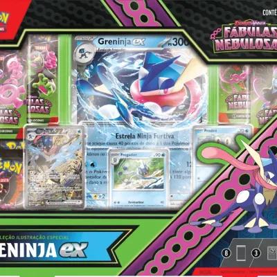 Pokémon - Escarlate e Violeta 06.5 - Fábulas Nebulosas - Coleção Especial Greninja EX Pokémon - Escarlate e Violeta 06.5 - Fábulas Nebulosas - Coleção Especial Greninja EX