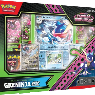 Pokémon - Escarlate e Violeta 06.5 - Fábulas Nebulosas - Coleção Especial Greninja EX Pokémon - Escarlate e Violeta 06.5 - Fábulas Nebulosas - Coleção Especial Greninja EX