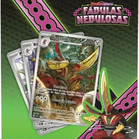 Pokémon - Escarlate e Violeta 06.5 - Fábulas Nebulosas - Coleção Ilustração Kingambit Pokémon - Escarlate e Violeta 06.5 - Fábulas Nebulosas - Coleção Ilustração Kingambit