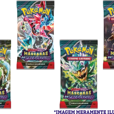 Pokémon - Escarlate e Violeta 06 - Máscaras do Crepúsculo - Booster Pokémon - Escarlate e Violeta 06 - Máscaras do Crepúsculo - Booster