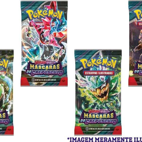 Pokémon - Escarlate e Violeta 06 - Máscaras do Crepúsculo - Booster Pokémon - Escarlate e Violeta 06 - Máscaras do Crepúsculo - Booster