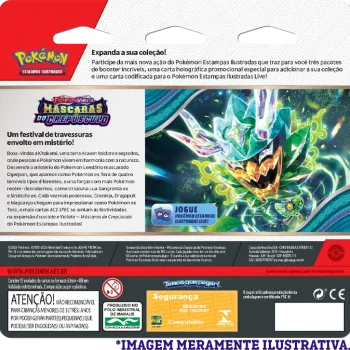 Pokémon - Escarlate e Violeta 06 - Máscaras do Crepúsculo - Blister com 3 booster + Pupitar
