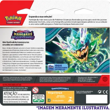 Pokémon - Escarlate e Violeta 06 - Máscaras do Crepúsculo - Blister com 3 booster + Pupitar