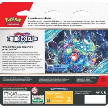 Pokémon - Escarlate e Violeta 07 - Coroa Estelar - Blister com 3 booster + Horsea