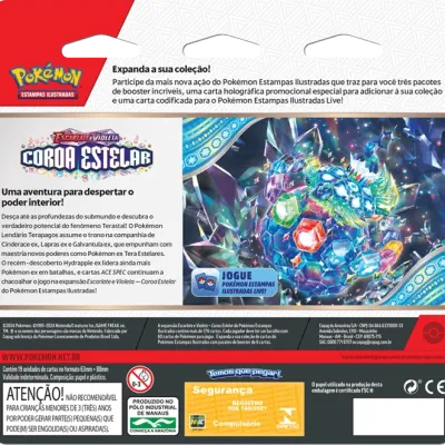 Pokémon - Escarlate e Violeta 07 - Coroa Estelar - Blister com 3 booster + Porygon2