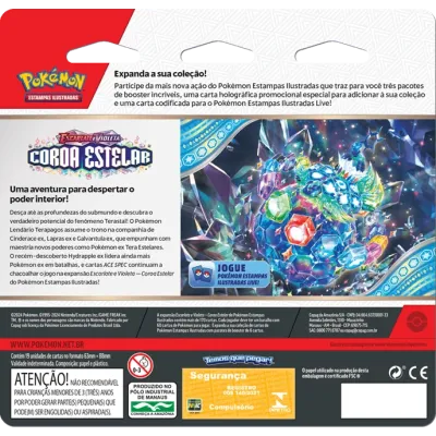 Pokémon - Escarlate e Violeta 07 - Coroa Estelar - Blister com 3 booster + Horsea