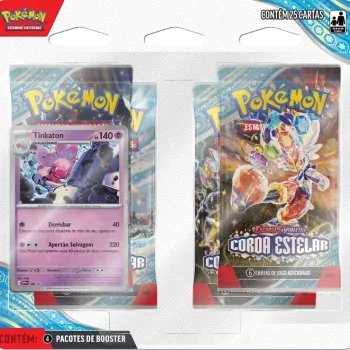 Pokémon - Escarlate e Violeta 07 - Coroa Estelar - Blister com 4 booster + Tinkaton
