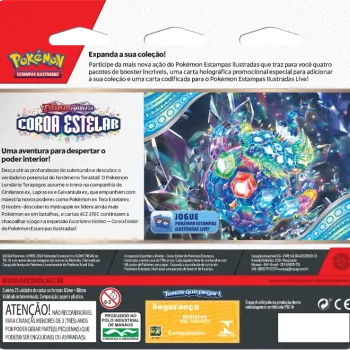 Pokémon - Escarlate e Violeta 07 - Coroa Estelar - Blister com 4 booster + Latias