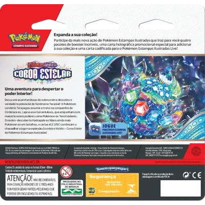 Pokémon - Escarlate e Violeta 07 - Coroa Estelar - Blister com 4 booster + Latias