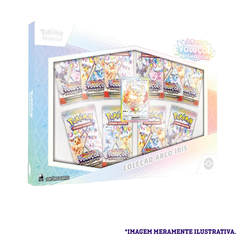 Pokémon - Escarlate e Violeta 08.5 - Evoluções Prismáticas - Box Coleção Arco-Íris Pokémon - Escarlate e Violeta 08.5 - Evoluções Prismáticas - Box Coleção Arco-Íris