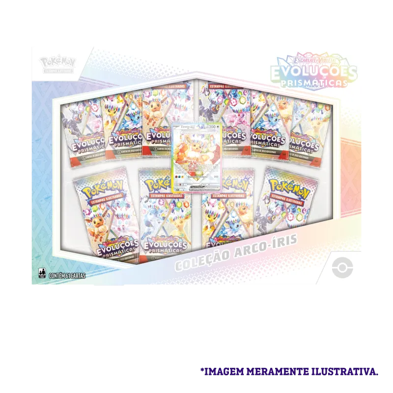 Pokémon - Escarlate e Violeta 08.5 - Evoluções Prismáticas - Box Coleção Arco-Íris Pokémon - Escarlate e Violeta 08.5 - Evoluções Prismáticas - Box Coleção Arco-Íris