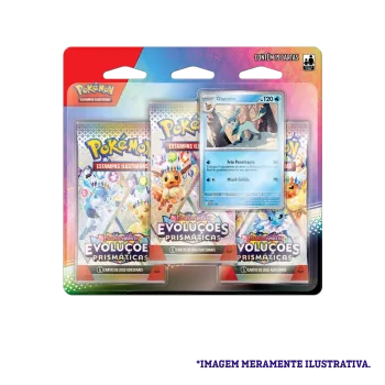 Pokémon - Escarlate e Violeta 08.5 - Evoluções Prismáticas - Blister com 3 booster + Glaceon