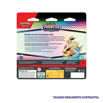 Pokémon - Escarlate e Violeta 08.5 - Evoluções Prismáticas - Blister com 4 booster + Flareon