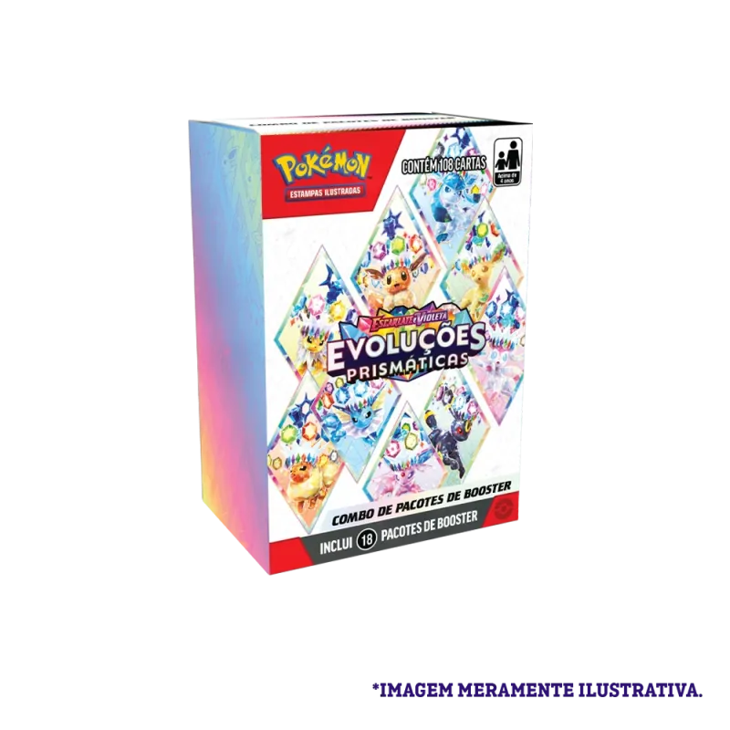 Pokémon - Escarlate e Violeta 08.5 - Evoluções Prismáticas - Combo de Booster Pokémon - Escarlate e Violeta 08.5 - Evoluções Prismáticas - Combo de Booster