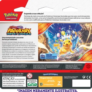 Pokémon - Escarlate e Violeta 08 - Fagulhas Impetuosas - Blister com 3 booster + Pachirisu