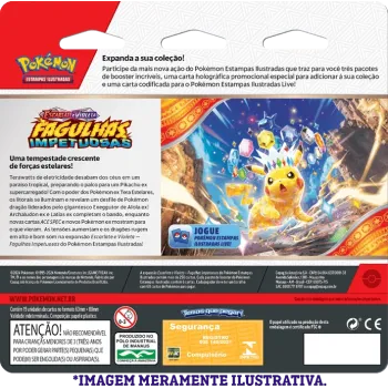 Pokémon - Escarlate e Violeta 08 - Fagulhas Impetuosas - Blister com 3 booster + Wooper