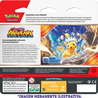 Pokémon - Escarlate e Violeta 08 - Fagulhas Impetuosas - Blister com 4 booster + Quagsire