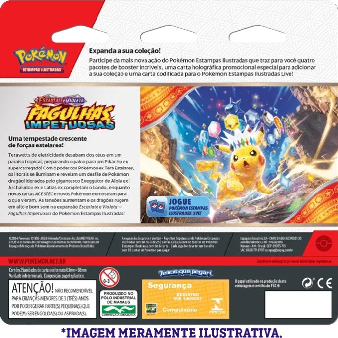 Pokémon - Escarlate e Violeta 08 - Fagulhas Impetuosas - Blister com 4 booster + Quagsire