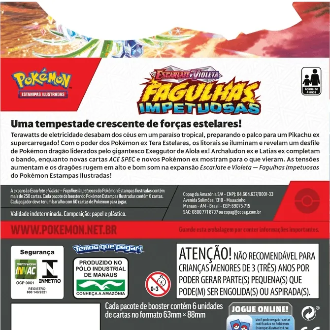 Pokémon - Escarlate e Violeta 08 - Fagulhas Impetuosas - Booster Box