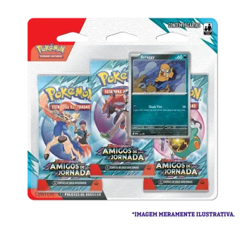 Pokémon - Escarlate e Violeta 09 - Amigos de Jornada - Blister com 3 booster + Scraggy