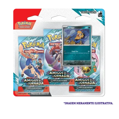 Pokémon - Escarlate e Violeta 09 - Amigos de Jornada - Blister com 3 booster + Scraggy