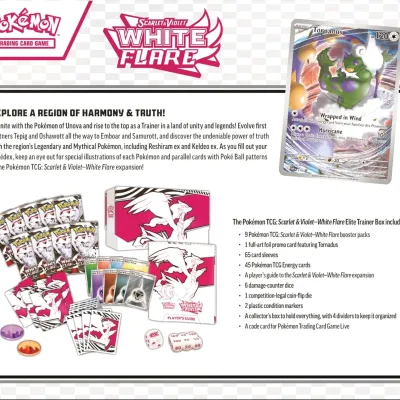 Pokémon - Escarlate e Violeta 10.5 - Fogo Branco e Raio Preto - Coleção Treinador Avançado - Fogo Branco(Inglês)