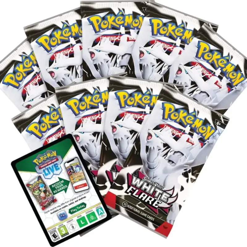 Pokémon - Escarlate e Violeta 10.5 - Fogo Branco e Raio Preto - Coleção Treinador Avançado - Fogo Branco(Inglês)