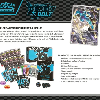 Pokémon - Escarlate e Violeta 10.5 - Fogo Branco e Raio Preto - Coleção Treinador Avançado - Raio Preto(Inglês)