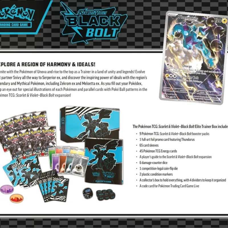 Pokémon - Escarlate e Violeta 10.5 - Fogo Branco e Raio Preto - Coleção Treinador Avançado - Raio Preto(Inglês)