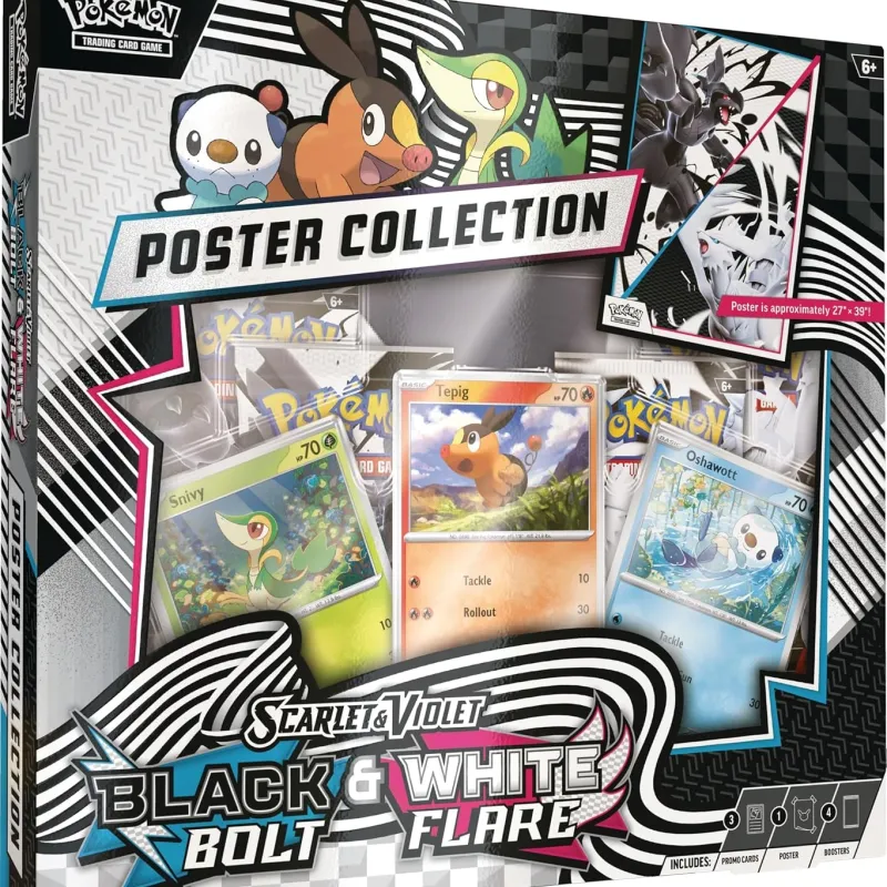 Pokémon - Escarlate e Violeta 10.5 - Fogo Branco e Raio Preto - Unova Poster Collection (Inglês)