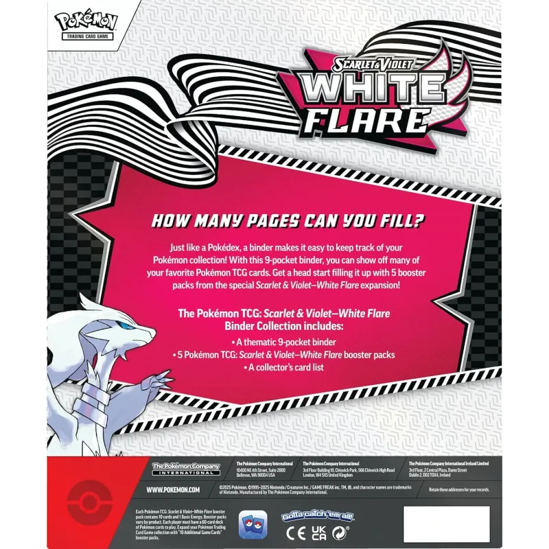 Pokémon - Escarlate e Violeta 10.5 - Fogo Branco e Raio Preto - White Flare Binder (Inglês) Pokémon - Escarlate e Violeta 10.5 - Fogo Branco e Raio Preto - White Flare Binder (Inglês)