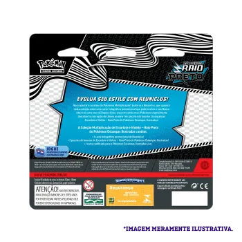 Pokémon - Escarlate e Violeta 10.5 - Raio Preto - Blister com 3 booster + Reuniclus