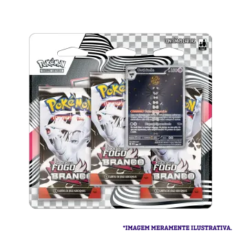 Pokémon - Escarlate e Violeta 10.5 - Fogo Branco - Blister com 3 booster + Gothitelle