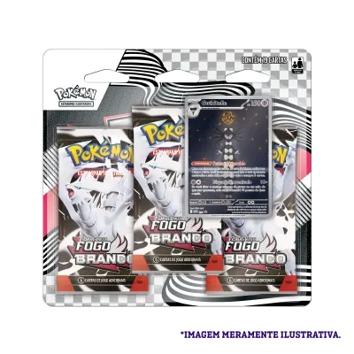 Pokémon - Escarlate e Violeta 10.5 - Fogo Branco - Blister com 3 booster + Gothitelle